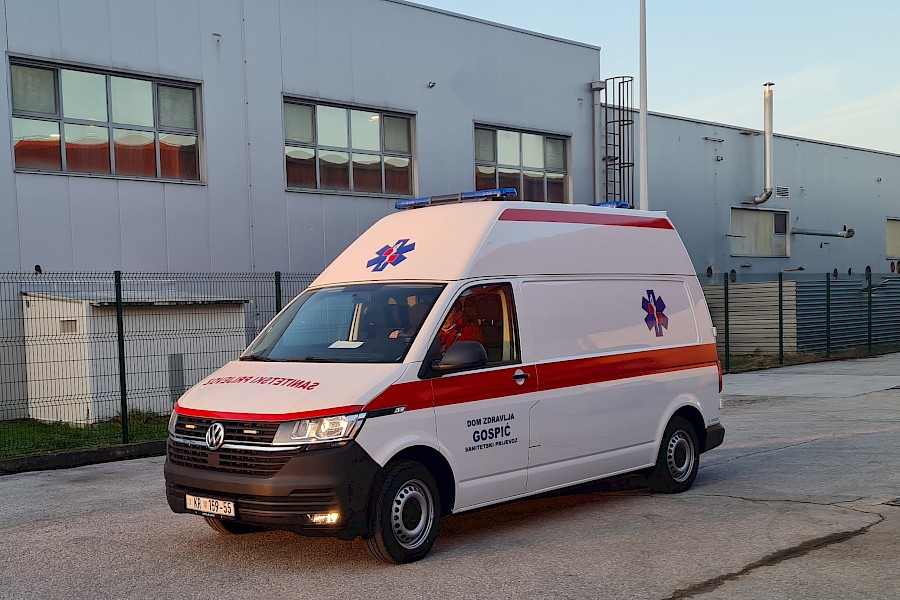 Isporučeno novo vozilo VW T6 za sanitetski prijevoz Domu zdravlja Gospić